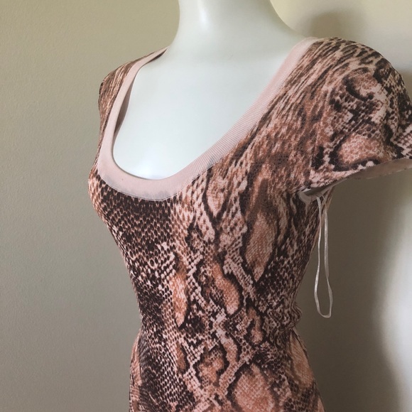Cache Dresses & Skirts - Caché | Snakeskin print | Bodycon midi dress | XS